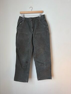 Sorel double knee Men's carpenter Pants in gray green colorway